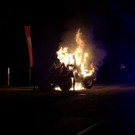 Hoflader in Vollbrand