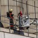 Silo-Brand in Salzburg-Itzling fordert Feuerwehr