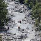 Flut in Schlucht in Italien