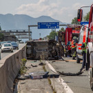Pkw-Überschlag auf der A1 bei Kleßheim