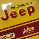 Bierzahl-Gewinnspiel 2018: Jeep CJ-7 in frastanzer-Partyaustattung