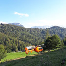 Hubschraubereinsatz auf der Höllenbachalm