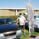 Obmann Herbert Kremmel mit seinem Opel Kadett E.JPG