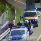 Weihnachtsmann auf der A4