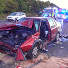 Pkw-Kollision auf der A2