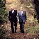 Michail Gorbatschow und Francois Mitterand