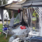 Brand auf Campingplatz in Abersee
