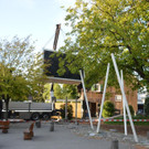 Containeranlieferung/Umbau Schneckenhaus