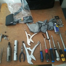 Werkzeug und Diebesgut der Tätergruppe