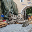 Historische Mauer in Salzburg-Mülln eingestürzt
