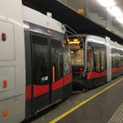 Bim-Auffahrunfall in der Station Kliebergasse