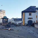 Sturm beschädigt Festung
