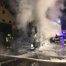 Frankenmarkt: Lkw in Flammen