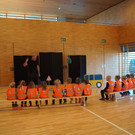 Verkehrsclown im Kindergarten Übersaxen