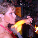 Sensationelle Feuershow im Parkdeck