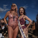 Neujahrs-Schwimmen in New York