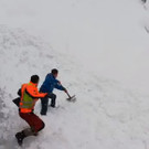 ÖBB-Mitarbeiter retten Gams aus Schneemassen