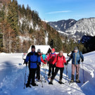 Schöne Schneeschuhwanderung nach Schattenlagant