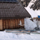 Aufräumarbeiten an Totalphütte