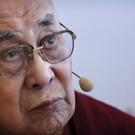 Fotos des Dalai Lama, dem religiösen Oberhaupt der Tibeter