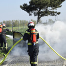 Auto-Brand auf der Südautobahn