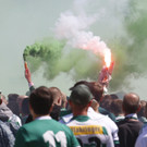 Fanmarsch der Rapid Wien-Fans vor dem Cup-Finale