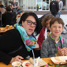 Impressionen der Frühstücksaktion der Pfadfinder Montafon
