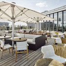 Eindrücke der Rooftop-Bar "Aurora" im Hotel "Andaz Vienna Am Belvedere"