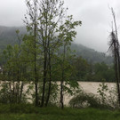 Hochwasser: Bregenzer Ach in Kennelbach
