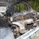 Pkw-Brand auf der A14 - Sperre im Ambergtunnel