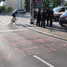Aktivisten blockierten Wiener Ringstraße