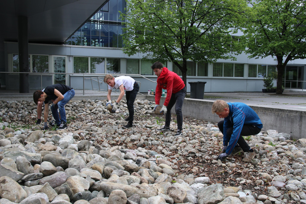 Betonbecken Schulhof - Vorbereitung des Beckens.JPG
