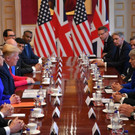 US-Präsident Trump trifft britische Premierministerin May