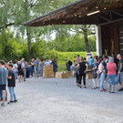 Auf dem Gutshof Heidensand wurde die „raubpartyreise“ präsentiert