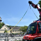 Bühnenaufbau in Rankweil