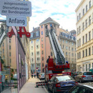 Drehleiter-Einsatz in Leopoldau