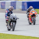 Marcel Hirscher auf MotoGP-Bike