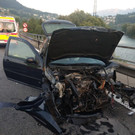 Schwerer Unfall auf der A14 bei der Abfahrt Frastanz