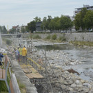 Hitze und Hochwasser erschweren Ufersanierung