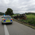 Vorarlberger Lkw überschlägt sich auf der A96 in Deutschland