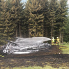 Bartolomähberg: Heustall in Brand