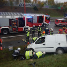 Bilder vom Unfall auf der A23 am 30.10.2019