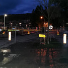 Sperre und Umleitung „Fuß- und Radweg“ im Bereich Strandbad Lochau