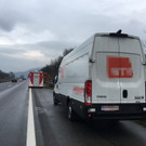 Autobrand auf A14