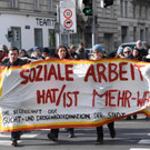 Warnstreik vor dem Sozialministerium in Wien