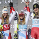 Erstes Karriere-Podest für Nina Ortlieb hinter Gut und Suter in Crans Monatana
