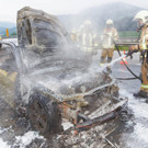 BMW wurde auf A14 bei Frastanz ein Raub der Flammen