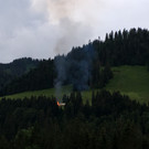 Hittisau: Alphütte in Vollbrand