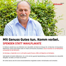 Spenden statt Wahlplakate