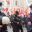 Kundgebung gegen den Bevölkerungsaustausch der Gruppierung die Österreicher 